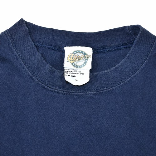 Atlanta Braves 90's Athletic Embroidered Logo Hank Aaron MLB Vtg Tee Shirt - L - Picture 4 of 4