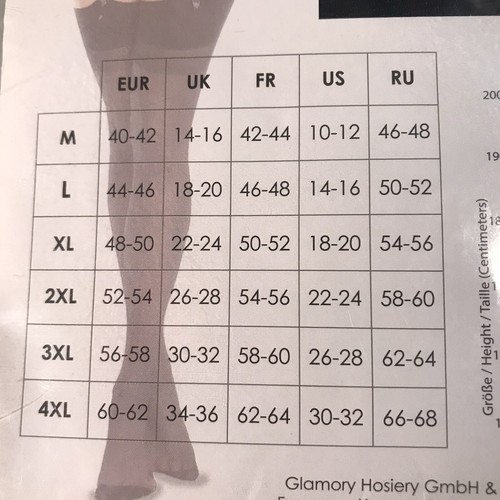 Glamory Delight 20 Seamed Stockings Style 50132 Black Sizes to 2XL 20 Denier - Picture 7 of 11