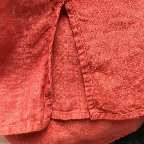 Blusa de lino irlandesa Richard Malcolm para mujer con botones manga larga XL abertura bolsillo top - Imagen 8 de 9