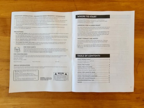 Vintage RCA Compact Stereo System Model RP-8573 User's Guide Replacement Booklet - Bild 5 von 7