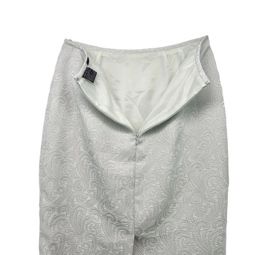 Nipon Boutique Womens Paisley Pencil Skirt Embossed Swirl Mint Green Size 6 - Picture 6 of 10