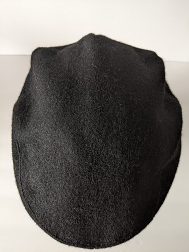 London Fog Wool Blend Black & Tan Newsboy Cabbie Snap Hat Medium USA - Picture 5 of 10