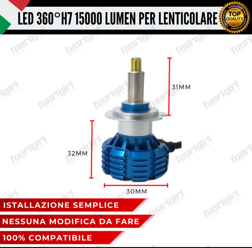 KIT FULL LED H7 360° GRADI PER LENTICOLARI RANGE ROVER SPORT L320 100% NO ERROR - Picture 7 of 12