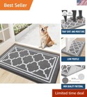 Polyester Indoor Door Mat - Moisture-Absorbent Low-Profile Design 30x17 inches