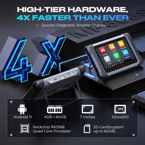 Autel MaxiPRO MP808S Auto Diagnostic Scanner Tool Bidirectional K~y Coding TPMS - Picture 8 of 13