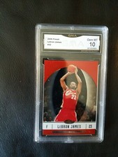 2006 Topps Finest Lebron James #22 GMA Gem Mint 10 Cleveland Cavaliers Red HOF