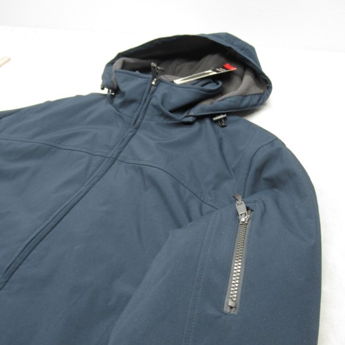 Weatherproof Jacket Mens Medium Blue Stretch Hooded Insulated Full Zip NEW - Picture 8 of 17