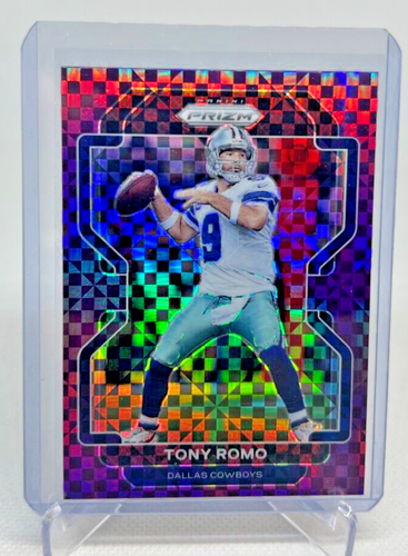 2021 Panini Prizm TONY ROMO Lila Power Prizm 21/49 #247 Cowboys