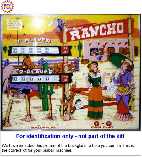 Williams Rancho 1977 máquina de pinball kit de anillo de goma - Imagen 2 de 2
