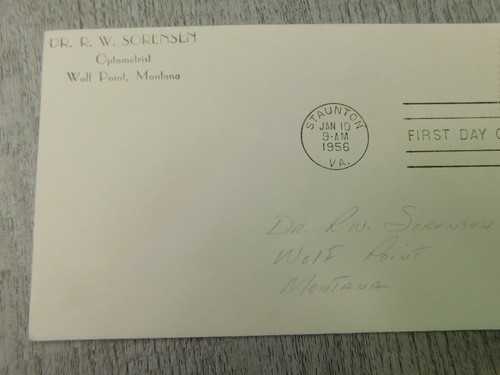 1st Day Issue Liberty Woodrow Wilson Staunton VA 1956 VTG Stamp Envelope Cover - Picture 3 of 4