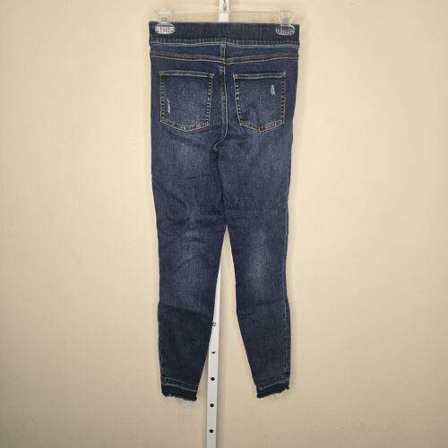 Pantalones de mezclilla ajustados desgastados elásticos lavado medio SPANX para mujer talla XS #20203r - Imagen 2 de 12