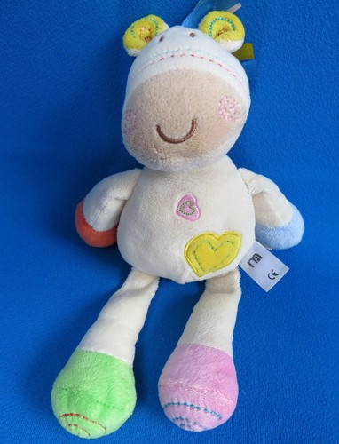 BRIGHT ZEBRA HORSE PONY DONKEY soft toy CHIME RATTLE & RIBBON TAGGIES MOTHERCARE - Picture 1 of 4