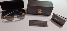 Versace Designer Sunglasess 2209 1252/87 58/14/140 Gold Metal with Gray Lenses