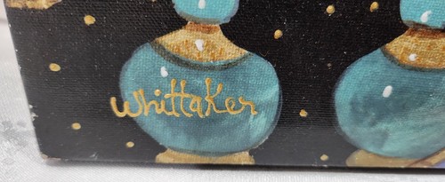 Vintage Lin Martinique/Whittaker 31" x 17" Acryl Leinwand Holz "Lady McBath" Kunst - Bild 2 von 12