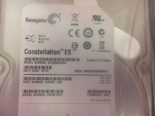 ST32000444SS Seagate 2TB 7.2K RPM 6Gb/s 3.5" SAS HDD Hard Drive, 0952705-04 - Picture 3 of 4