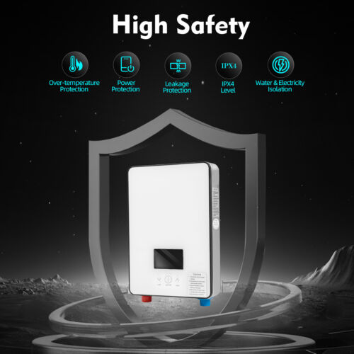 110V 4500W Whole House Electric Instant Tankless Water Heater with Shower Head