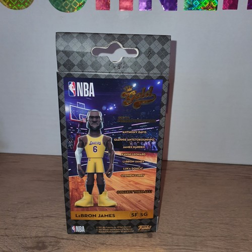 Funko Gold LeBron James 5" Figure NBA POP! Los Angeles Lakers Yellow Jersey NEW - Picture 4 of 5
