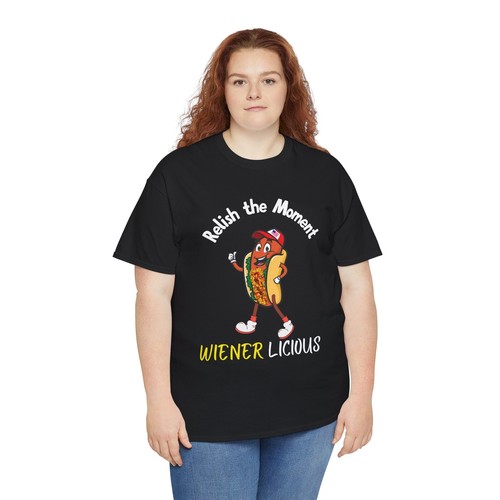 Lish the Moment with Funny Wiener Licious T-Shirt Best Damen Herren Hotdog - Bild 33 von 145
