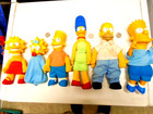 (6) 1990's The Simpsons Figure Dolls Lot -The Whole Family !