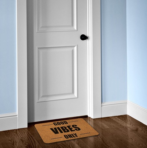 Alfombrilla de puerta de nailon gris claro sintético solo coco 70x40 cm presente - Imagen 7 de 14