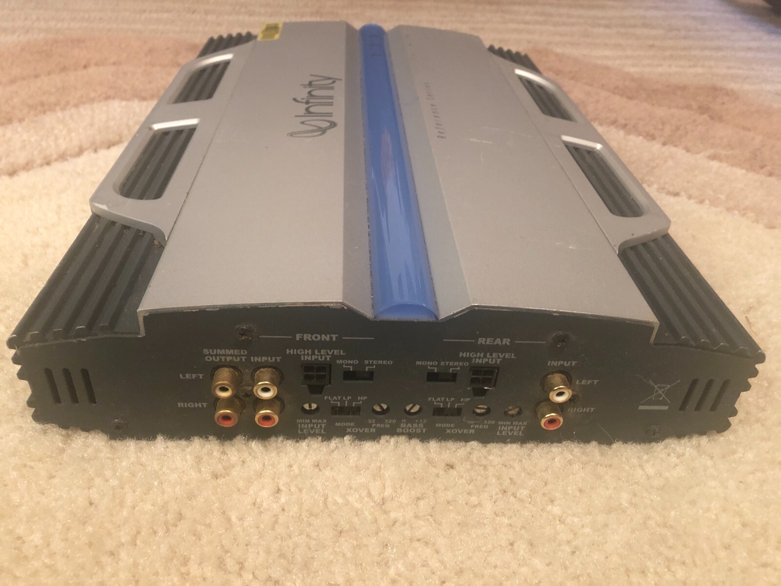 L型コネクター4ch仕様のパワーアンプin/outパネル 1Uサイズ スピコン ...