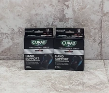 2 Curad Compression Glove Hand Support Ironman Performance Series Universal OSFM