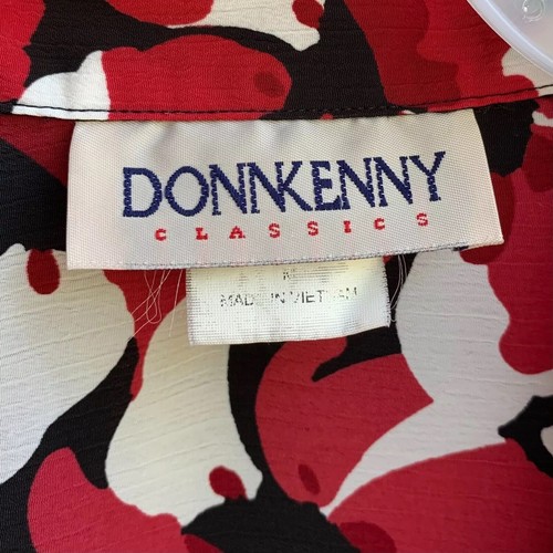 Donnkenny Women's Shirt Top Blouse Size M Button Up Short Sleeves - Picture 5 of 12