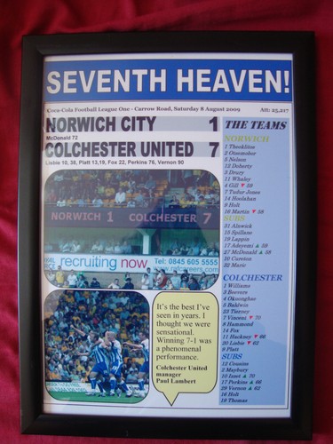 Colchester United 0 Tottenham Hotspur 0 - Copa EFL 2019 - impresión de recuerdo - Imagen 1 de 2