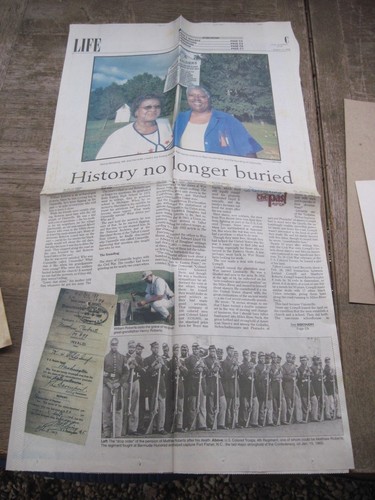 Bürgerkriegsbild US-Negertruppen + Zeitungsartikel 2006 mit Geschichte - Bild 3 von 5