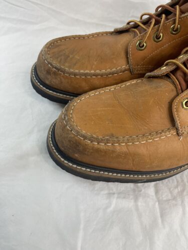 Men's VTG USA 1970s Brown Mason Field & Stream Moc Toe Hunting Work Boots Sz 14 - Picture 3 of 10