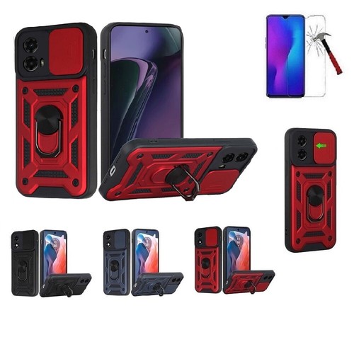 Für Motorola Moto g Stylus 5G 2024, Slide Kamera Cover Ring Hülle + Hartglas - Bild 1 von 19