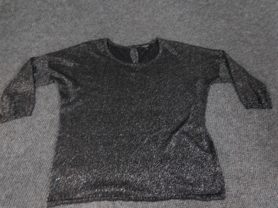 Blusa Spense Mujer Mediana Negra Jersey Elástico Foto 3 de 4