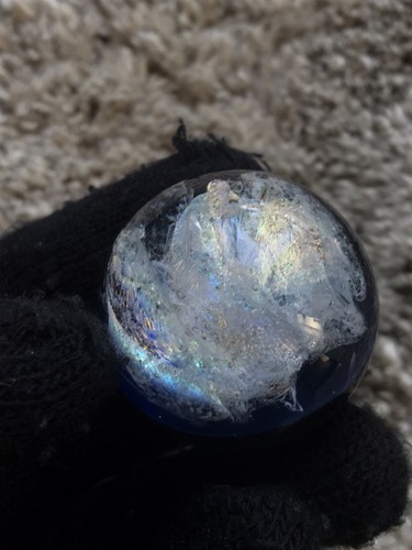 Glass Boro Marble Hand Made Rainbow Dichro Size 41mm Multi Color Art - Picture 16 of 17