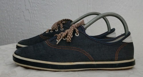 Vintage 60s/70s Sears Super Jeepers Dark Blue Denim Canvas Casual Sneakers Sz 8 - Picture 6 of 12