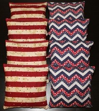 Patriotic AMERICAN STARS Blue Red Cornhole Bean Bags ACA Regulation Quality