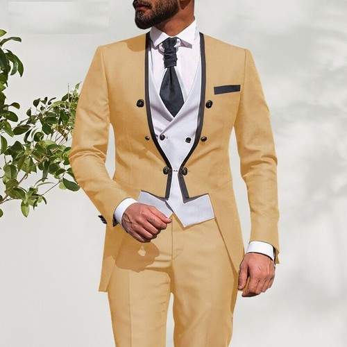 Esmoquin para hombres Trajes de boda Abrigo formal Padrino Padrino Traje Baile de graduación A medida - Imagen 19 de 23