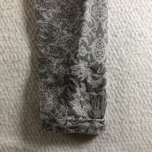 Chico's Womens Silk Blend Blazer Sz 1 US 8 Paisley Button-Up Long Sleeve - Picture 11 of 14