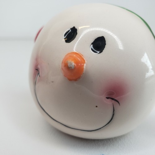 Ceramic Reindeer And Snowman Salt And Pepper Shakers Holiday Whimsical Cute - Picture 5 of 6