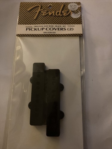2 New. Genuine Four String, Fender, Bass Guitar Pick Up Covers Black - Picture 4 of 5