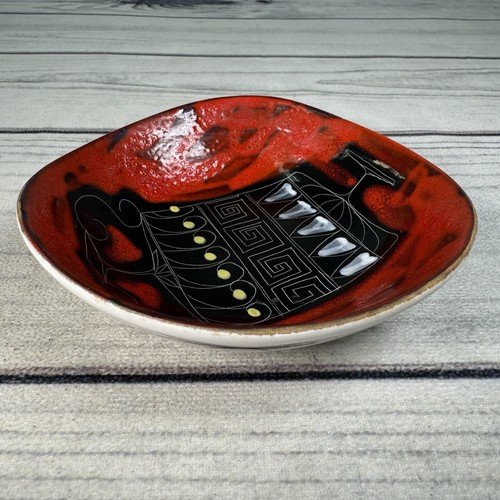 Vintage Italian Pottery San Marino Ceramic Pottery Dish - Urn Design 1960s MCM - Picture 8 of 9