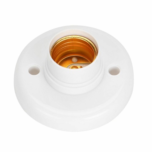 15PCS E27 Light Bulb Pendant Lamp Round Fixing Base Holder Screw Cap Socket USA - Afbeelding 7 van 10