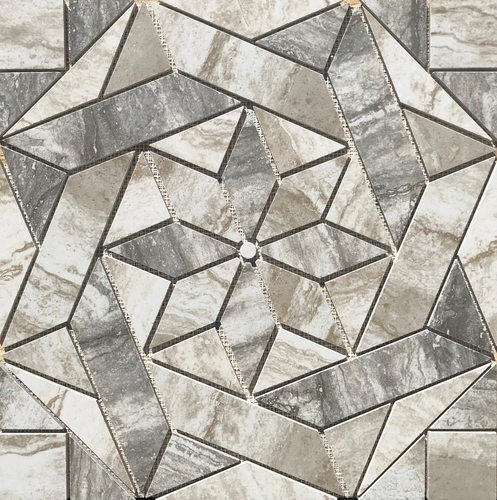 22 1/4" x 22 1/4" Tile Medallion Inaly - MSI Bernini tile series - Picture 1 of 2