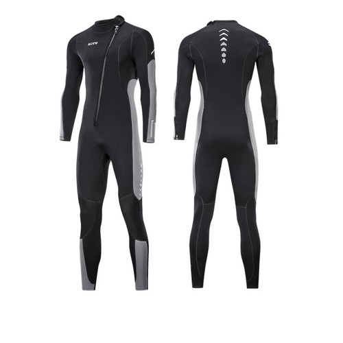 Nuevo traje de neopreno largo de 3 mm para hombre material cálido forro polar natación al aire libre - Imagen 5 de 18