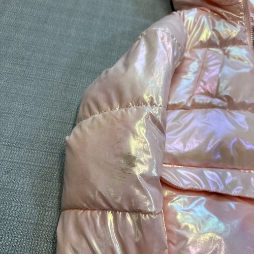 Rothschild Puffer Jacket Girls Large 6X Iridescent Pink Hooded Winter * - Picture 9 of 9