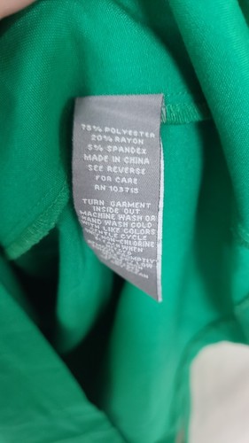 Sharagano Women's Green Collared Tab Sleeve Zip Front Belted Shirt Dress Sz 14 - Picture 5 of 6