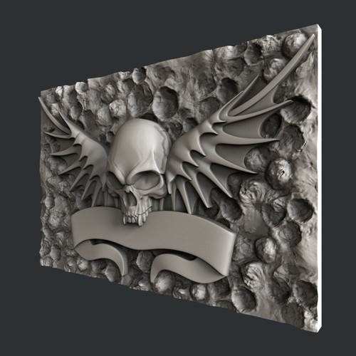 3d STL models for CNC, Artcam, Aspire, relief  skull  vampire - Picture 8 of 9