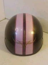 Fulmer Adult Motorcycle Half Helmet DOT Approved AF90 FMVSS No. 218 Black & Pink