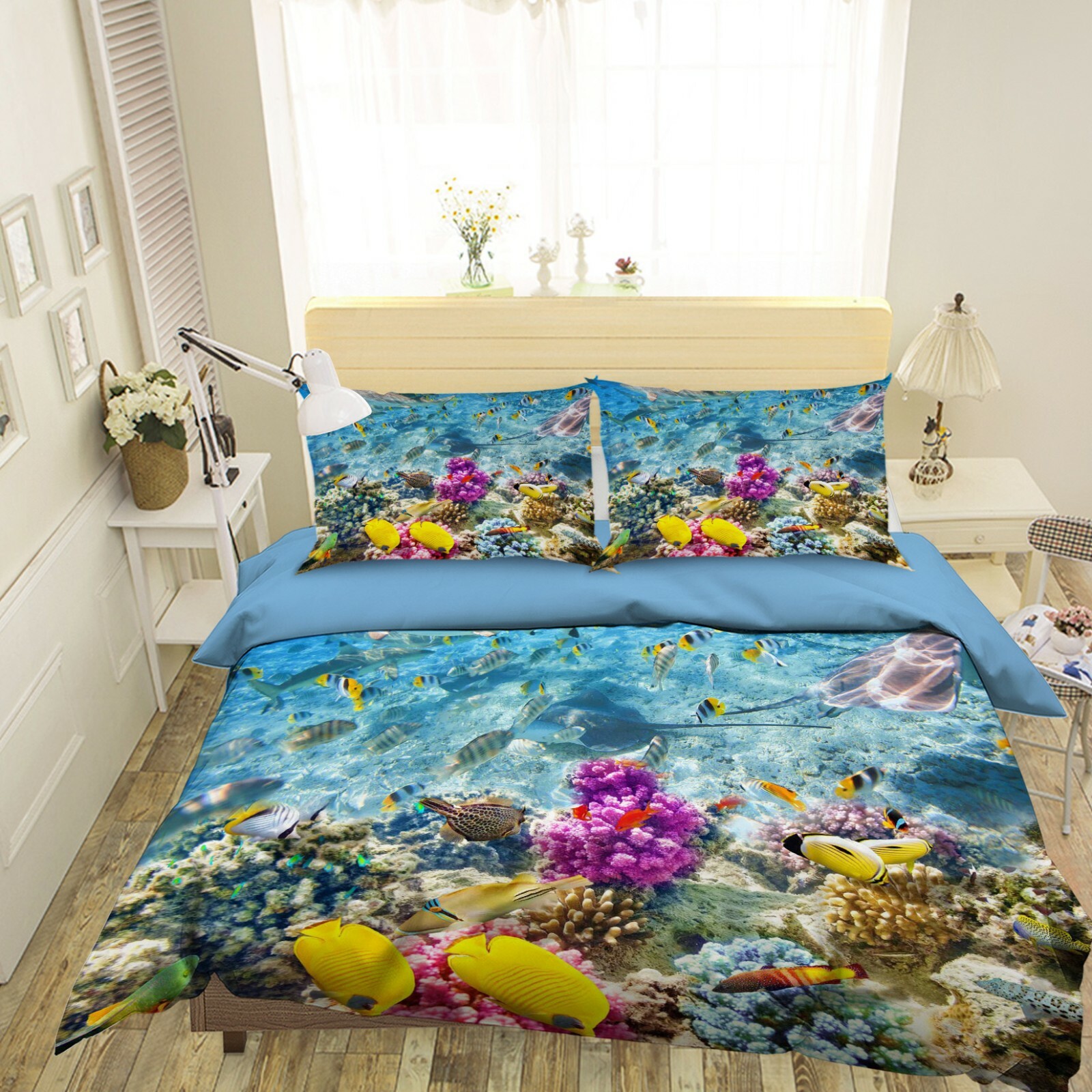 3D Yellow Fish Coral KEQ849 Poszewki na poduszki Kołdra Kay 2022, cena zysku