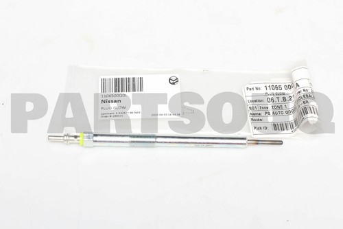 1106500Q0L Original Nissan PLUG GLOW 11065-00Q0L - Imagen 4 de 4