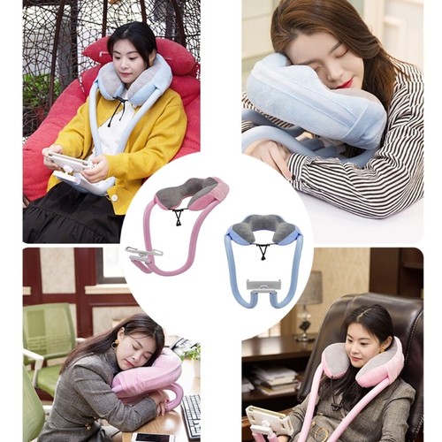 Hanging neck stand,mobile phone stand protect the neck hanging neck plush pillow - 第 2/8 張圖片